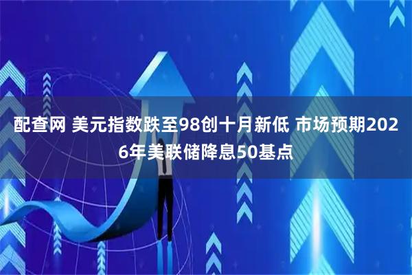 配查网 美元指数跌至98创十月新低 市场预期2026年美联储降息50基点