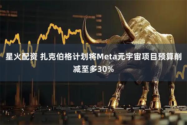 星火配资 扎克伯格计划将Meta元宇宙项目预算削减至多30%