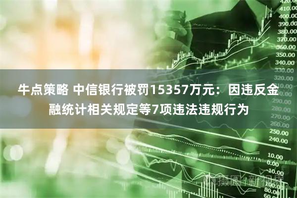 牛点策略 中信银行被罚15357万元：因违反金融统计相关规定等7项违法违规行为