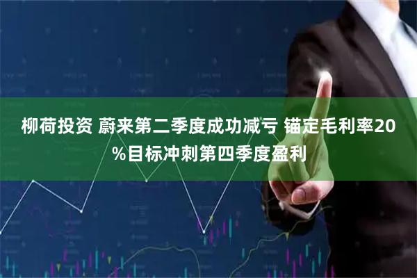 柳荷投资 蔚来第二季度成功减亏 锚定毛利率20%目标冲刺第四季度盈利
